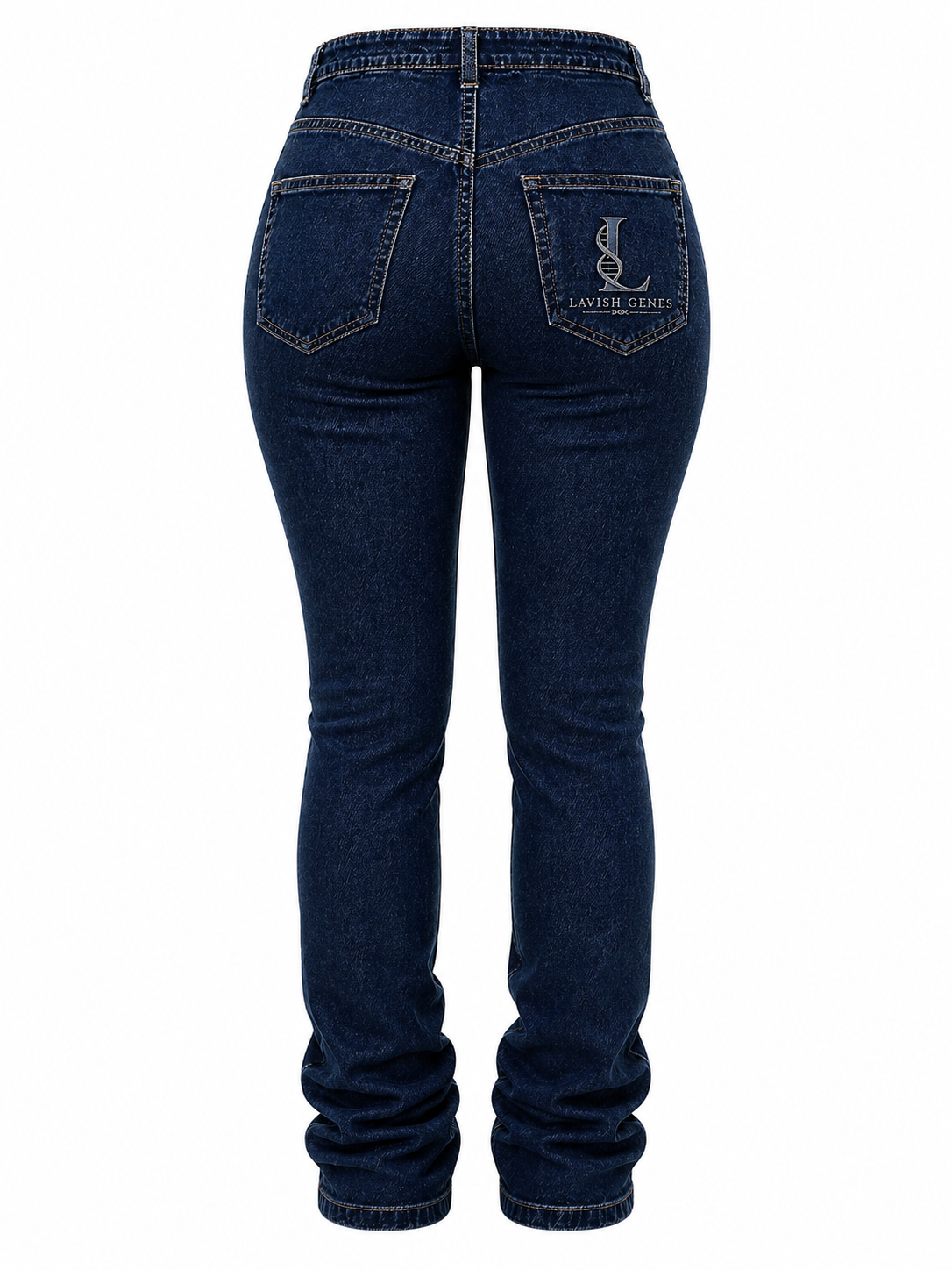 Lavish Gene “Built Different” Lace-Up Jeans